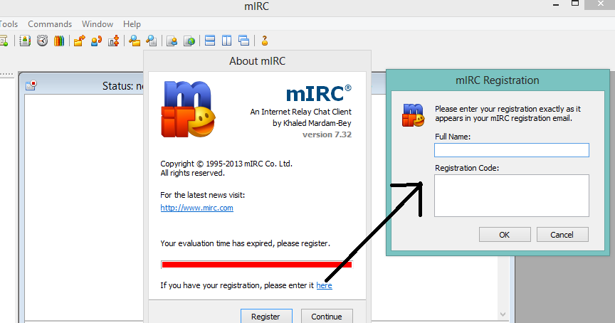 instal the last version for mac mIRC 7.74